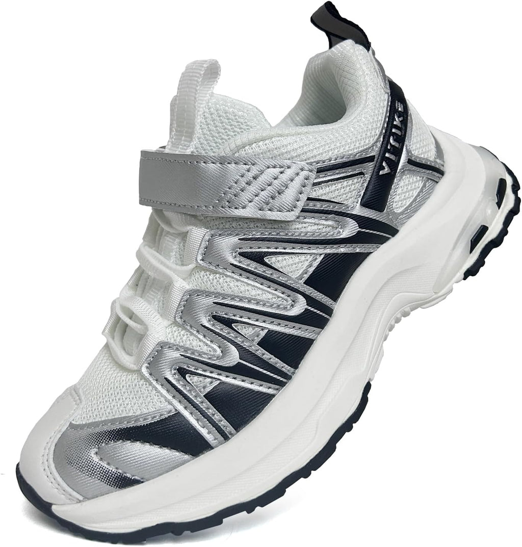 JMFCHI Kids Sneakers Boys Girls Tennis Running Shoes Outdoor Hiking Sneaker for Boys Athletic Breathable