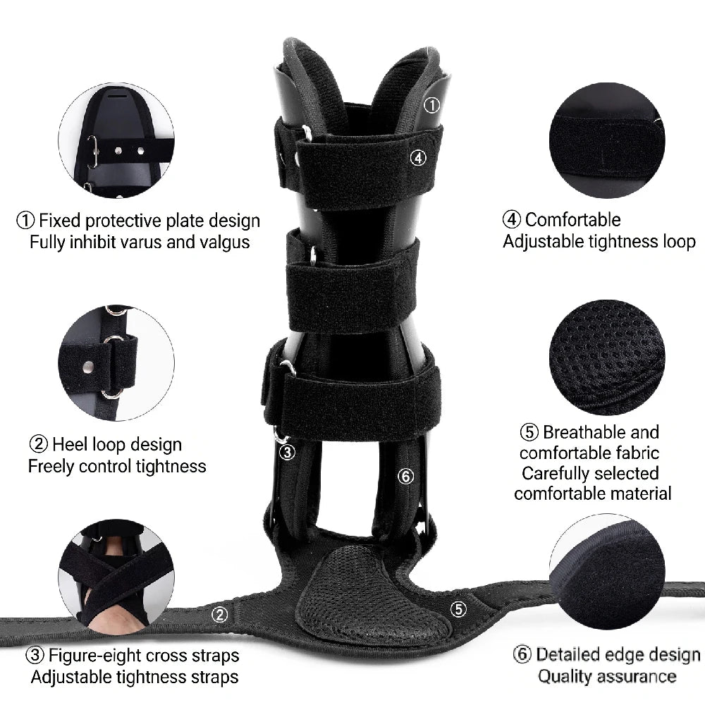 1PCS Drop Foot Brace - Adjustable AFO Ankle Brace for Walking & Stroke Recovery, Breathable Material for Ankle and Foot Support