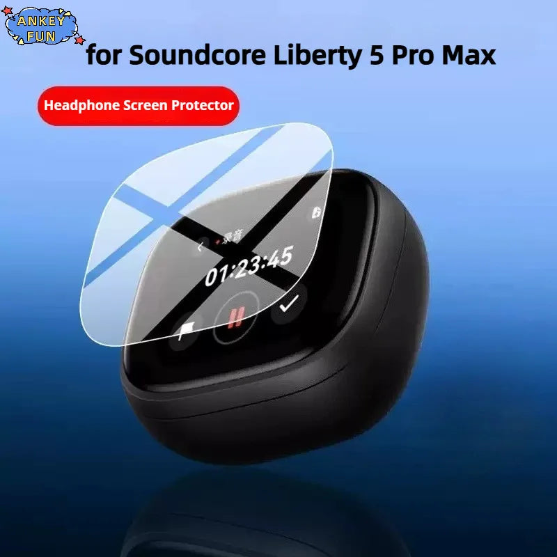 4 Pack for Anker Soundcore Liberty 5 Pro Max Earbuds Screen Protector Film Anti-Scratch High-Clarity Flexible Screen Protection