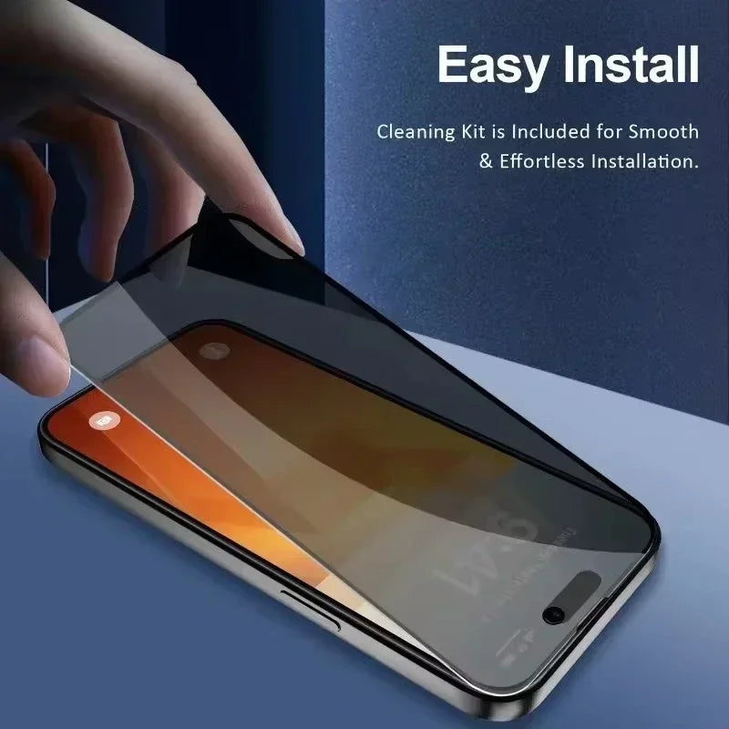 5Pcs Full Cover Privacy Screen Protector For iPhone 16 11 12 13 14 Pro Max Mini 8K Anti-spy Glass For iPhone 15 17 18 PRO XS MAX