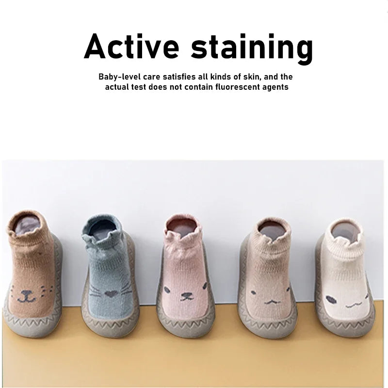 Baby Socks Shoes Infant Color Matching Cute Kids Boys Shoes Soft Soled Child Floor Sneaker Toddler Girls First Walkers