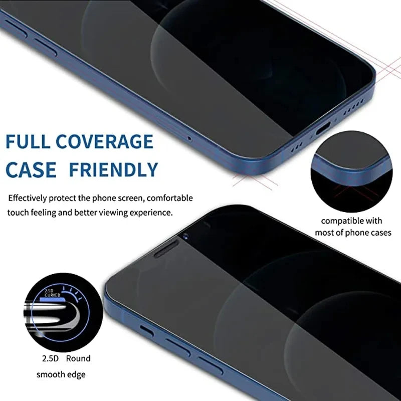 1-5Pcs Privacy Screen Protector for iPhone 18 17 14 13 11 12 Pro Max Mini 7 8 Plus Anti-spy Protective Glass for iPhone 15 X XR