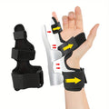 Breathable Wrist Brace with Aluminum Support, Thumb & Pinky Finger Stabilizer Straps, Wrist Guard for Sprain Relief