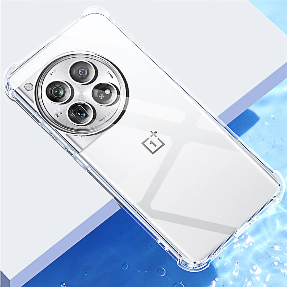 Shockproof Transparent Phone Case for Oneplus 12 12r 11 11r 10 Pro 1+ One + Ace 3 2 Pro 2v Clear Silicone Soft TPU Back Cover