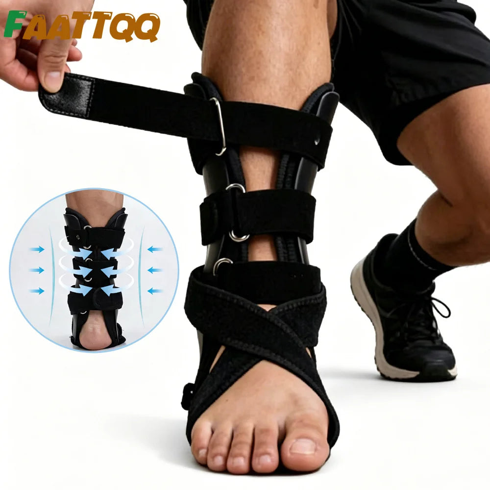 1PCS Drop Foot Brace - Adjustable AFO Ankle Brace for Walking & Stroke Recovery, Breathable Material for Ankle and Foot Support