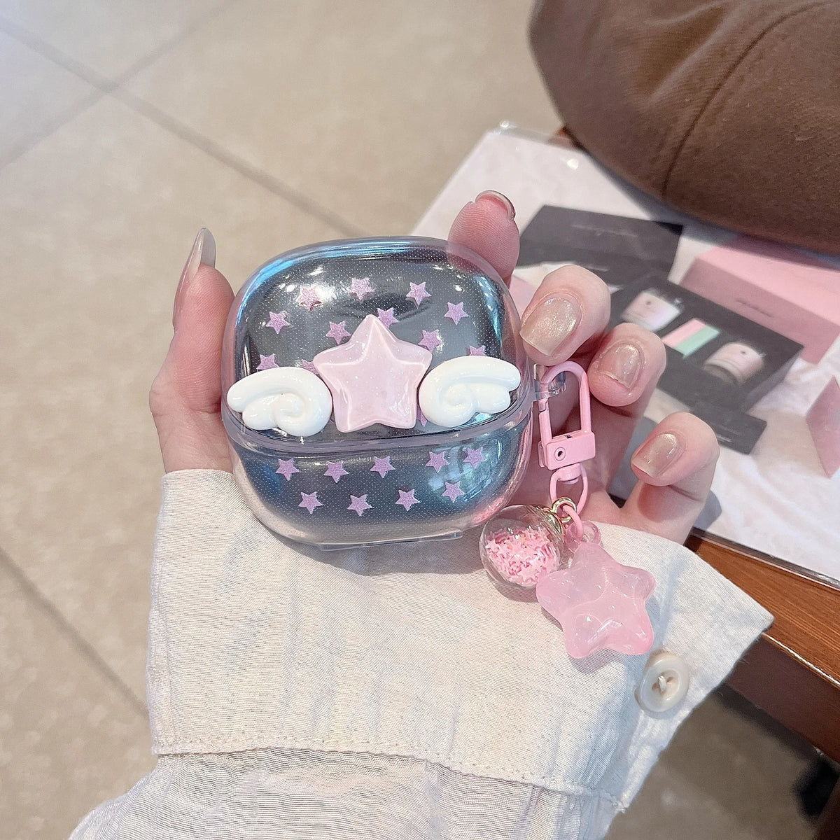 For Xiaomi Buds 6 Case 3D Rose Flower Earphone Soft TPU Cover For Xiaomi Buds5 Headphones Box Fundas With Keychain