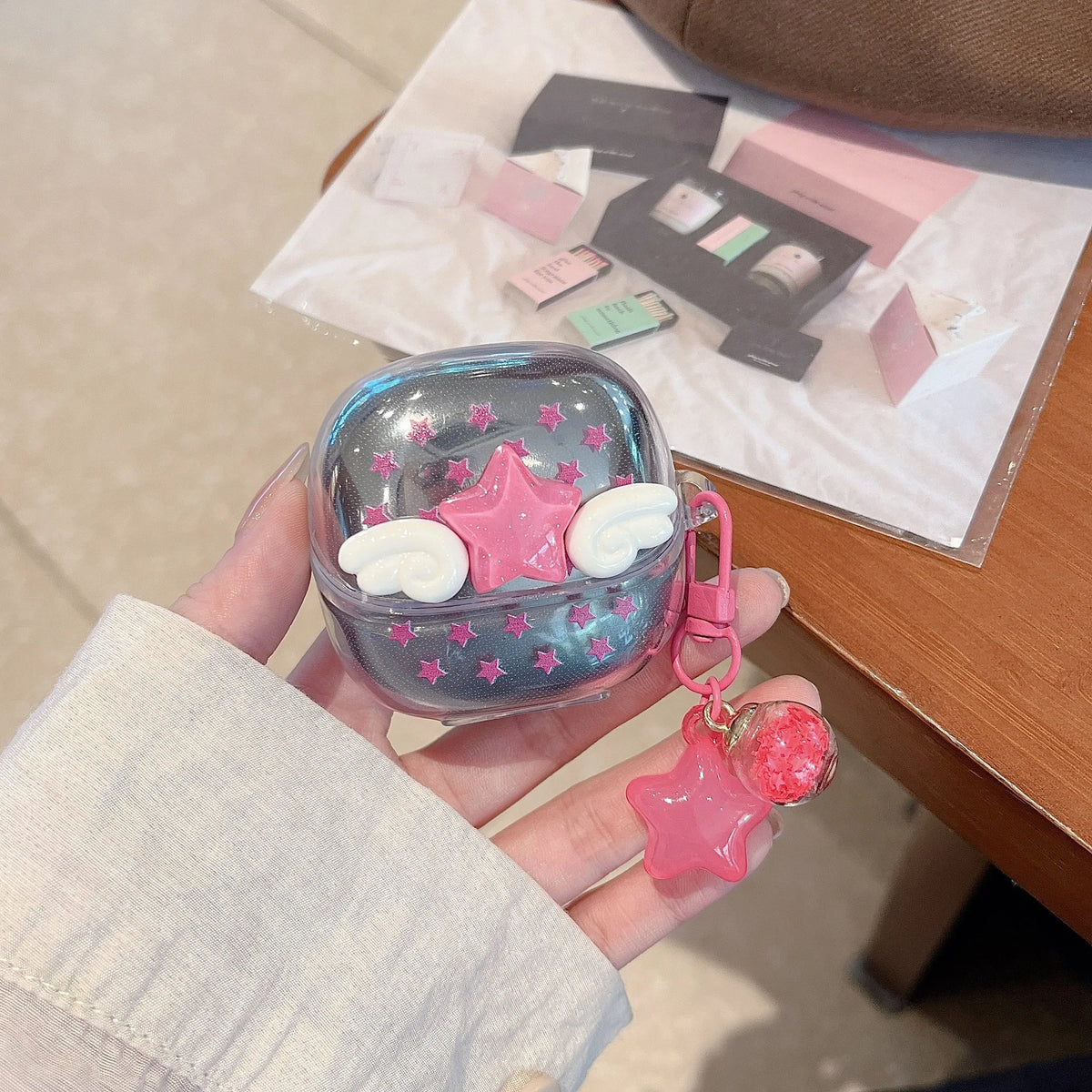 For Xiaomi Buds 6 Case 3D Rose Flower Earphone Soft TPU Cover For Xiaomi Buds5 Headphones Box Fundas With Keychain